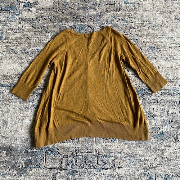 Anthropologie Knitted and Knotted mustard cardigan - Picture 3 of 5